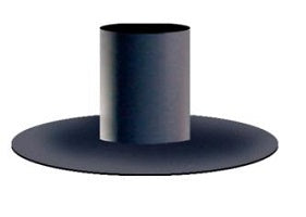 Deck Mount - 13"D x 5"H - Black