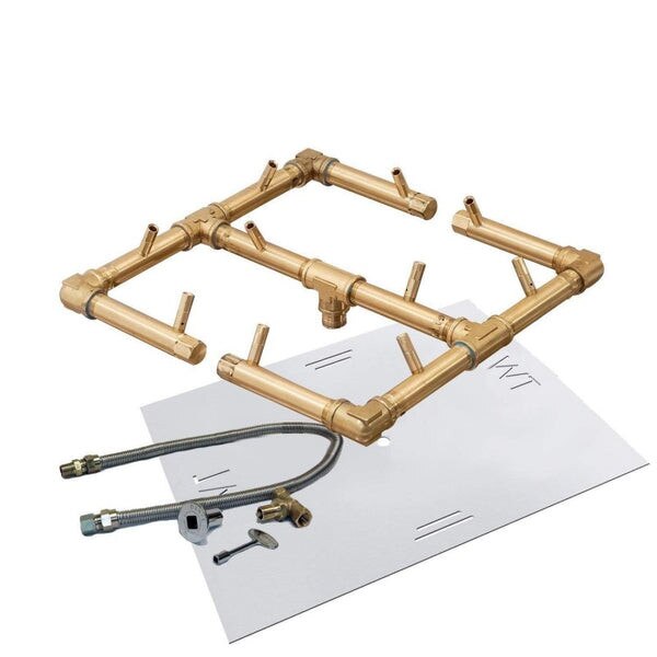 CFB120NG Original Brass Burner with WATERSTOP + 26" x 26" Square Aluminum Plate + FL3612 + KV12B