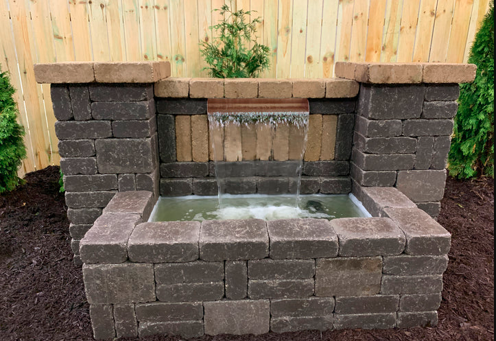 24” COPPER FINISH SPILLWAY PROJECT BUNDLE – GREY FLEX LINER