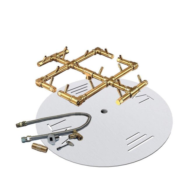 CFB180NG Original Brass Burner with WATERSTOP®, 29" Circular Aluminum Plate, FK1,
