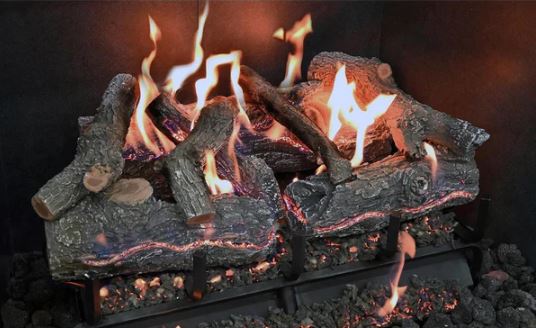 36" Lava Front View Natural Gas Electronic Ignition Burner featuring GlowFire™ Logs| MUST add Logs