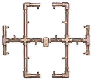 CFB180NG Original Brass Burner with WATERSTOP® + 28" Square Aluminum Plate + FK1 + 14.5" x 5"